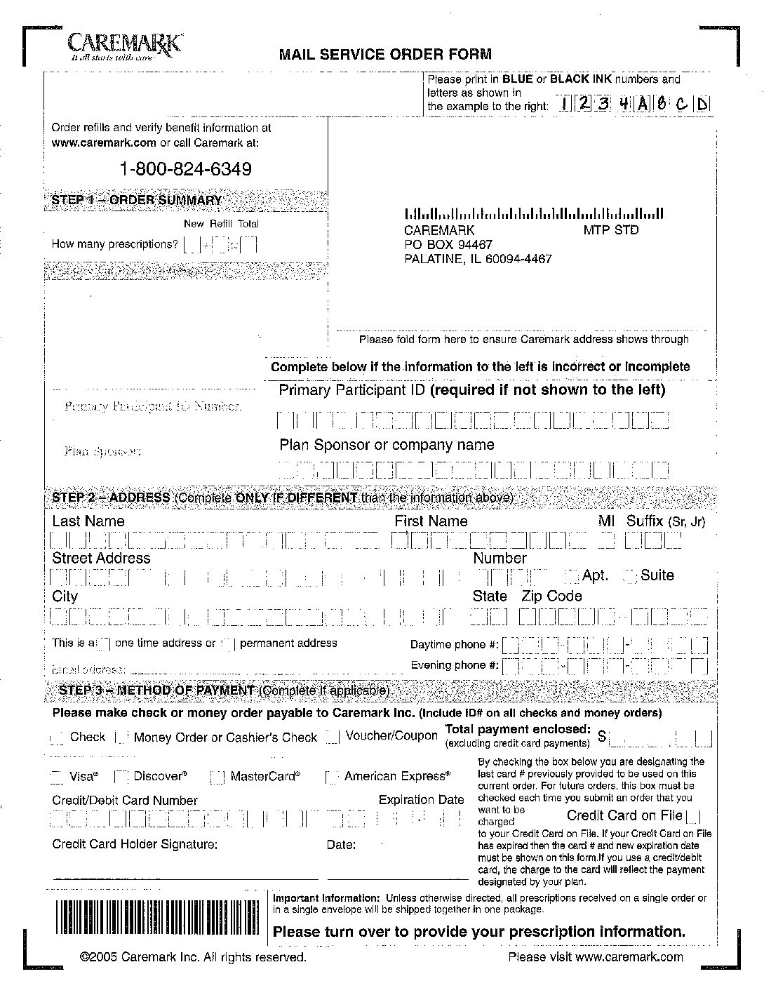 IUOE139 Caremark Form Operating Engineers Local 139 Health Benefit Fund